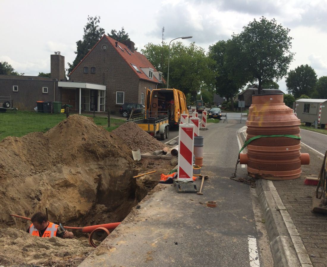 Rioolvervanging Oranjeweg te Emst