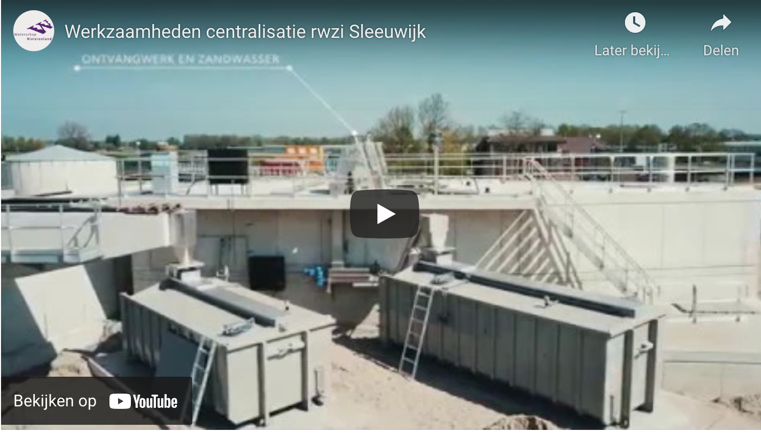 CENTRALISATIE RWZI TE SLEEUWIJK CENTRALISATIE RWZI TE SLEEUWIJK