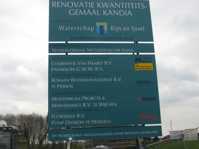 Renovatie kwantiteitsgemaal Kandia in Groessen